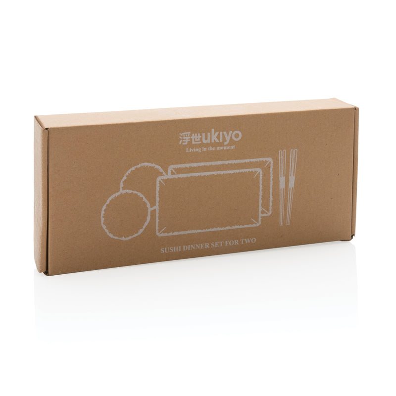 Load image into Gallery viewer, Ukiyo sushi dinner set for two - Custom Wood Designs