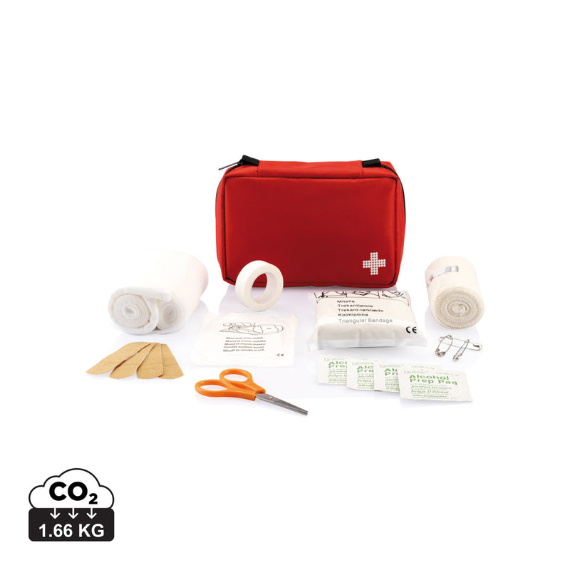 Load image into Gallery viewer, XD Collection car safety first aid kit, mail size with first aid supplies in compact packaging for emergency use.
