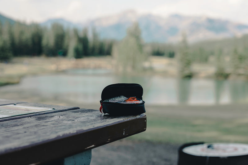 Load image into Gallery viewer, XD Collection recycled nubuck PU first aid pouch for car safety, featuring a compact, mailable design with first aid essentials.