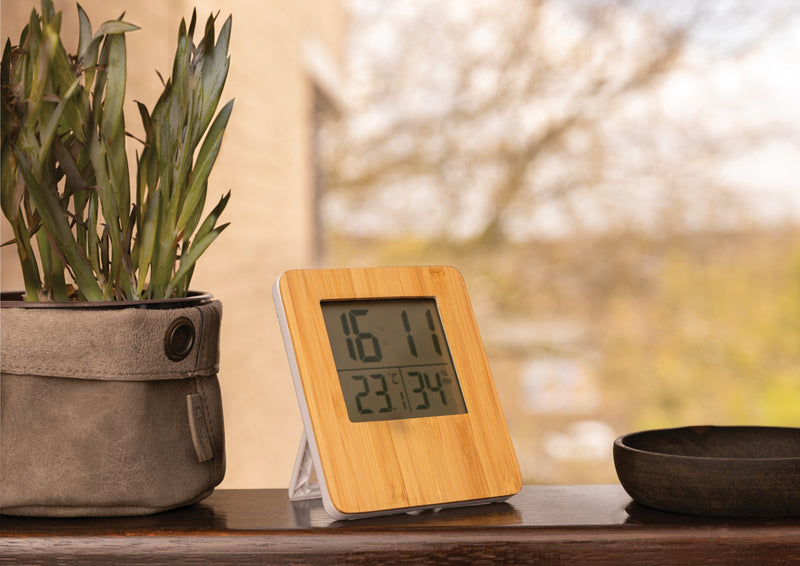 Load image into Gallery viewer, Bamboo weather station - Custom Wood Designs
