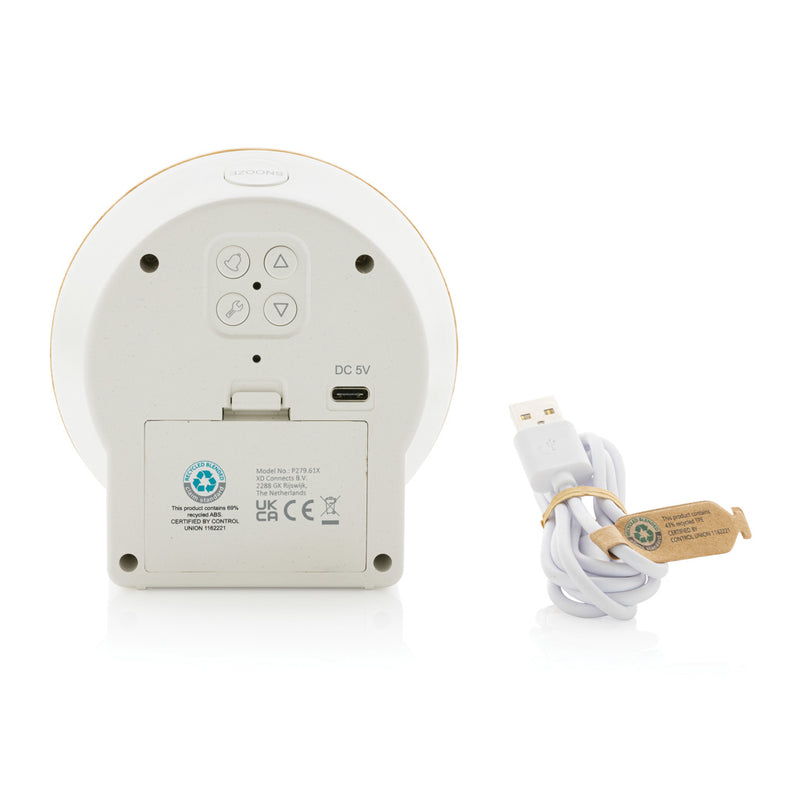 Load image into Gallery viewer, Utah RCS rplastic and bamboo LCD desk clock - Custom Wood Designs