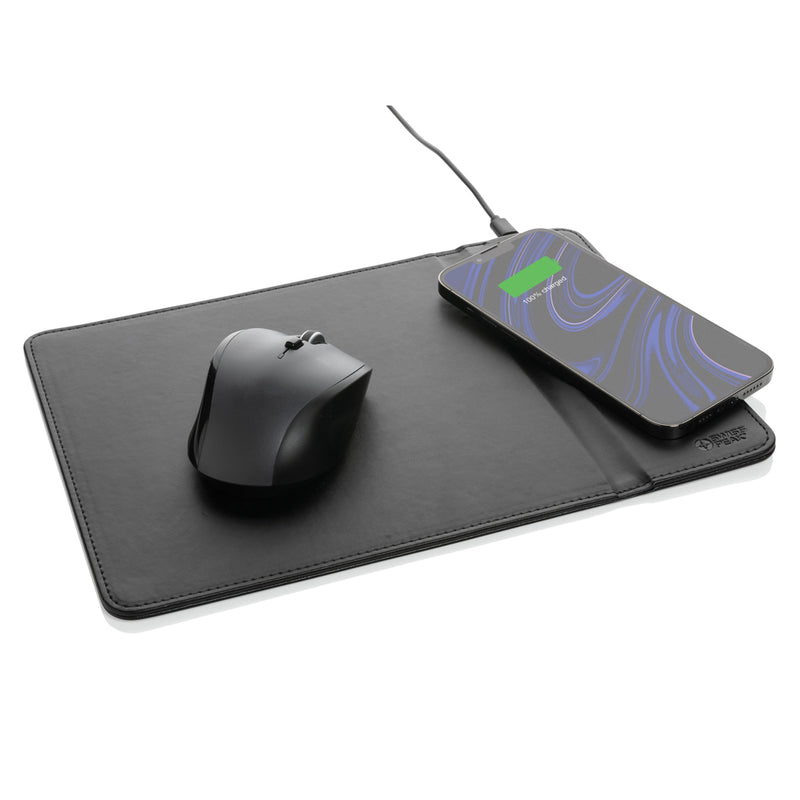 Load image into Gallery viewer, Swiss Peak RCS recycled PU 10W wireless charging mousepad - Custom Wood Designs
