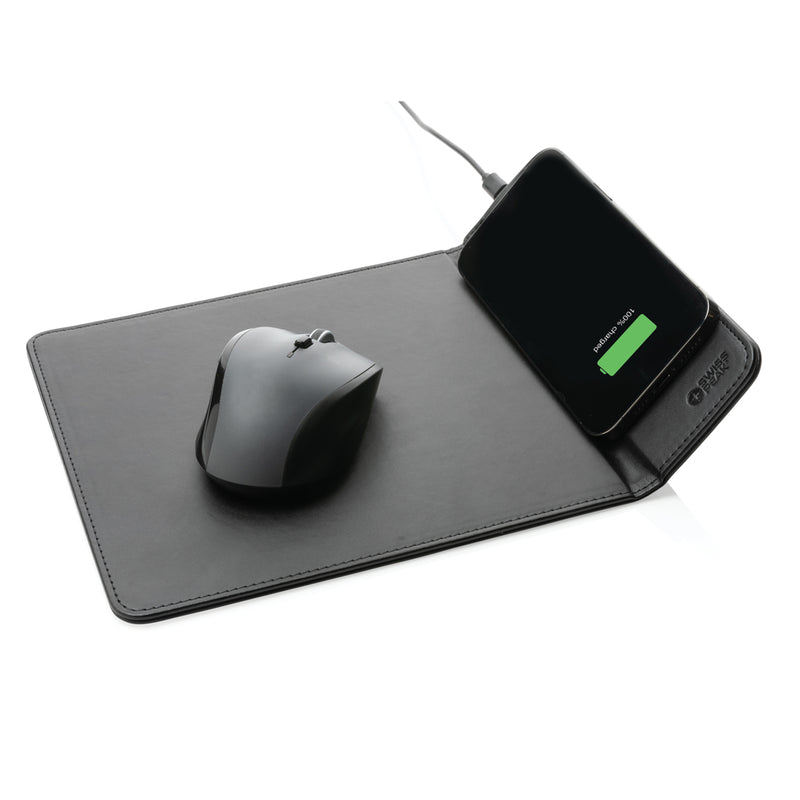 Load image into Gallery viewer, Swiss Peak RCS recycled PU 10W wireless charging mousepad - Custom Wood Designs