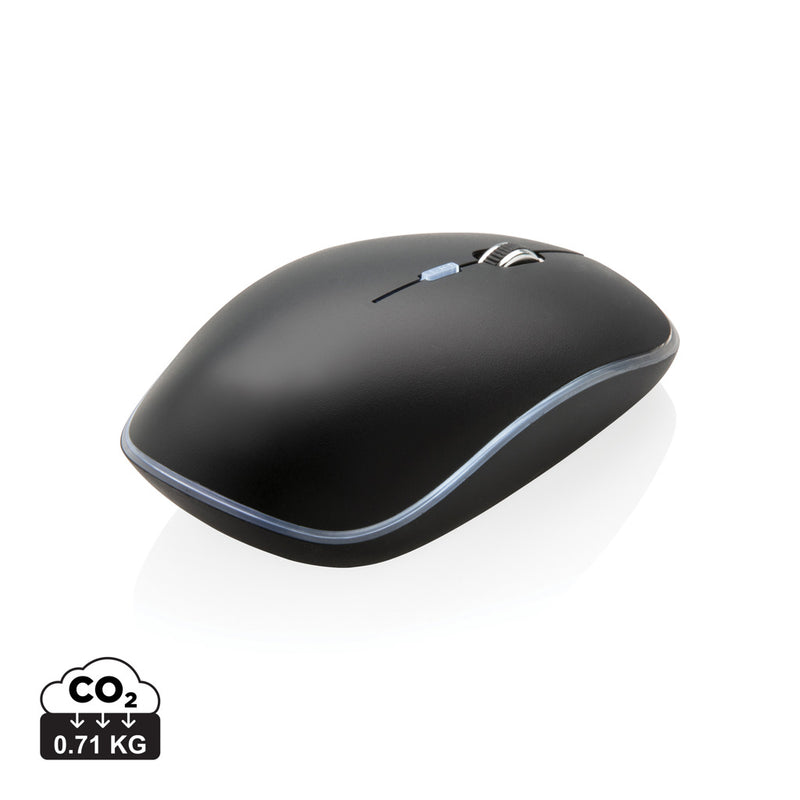 Load image into Gallery viewer, Wireless mouse with illuminated logo from XD Collection, designed for phones and tablets, featuring a sleek, modern look.