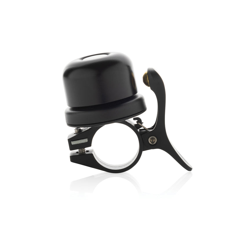 Load image into Gallery viewer, XD Collection Bike Finder Dual RCS bike bell attached to a bicycle handlebar with a smartphone nearby for worldwide locating.