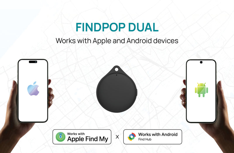 Load image into Gallery viewer, XD Collection Findpop Dual RCS recycled plastic item finder for phones and tablets, waterproof IPX5, in black with keyring attachment.