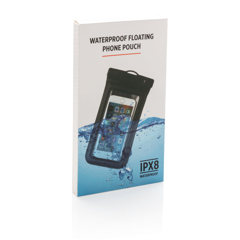 Load image into Gallery viewer, XD Collection IPX8 waterproof floating phone pouch for phones and tablets, shown in clear view with secure closure and floating design.