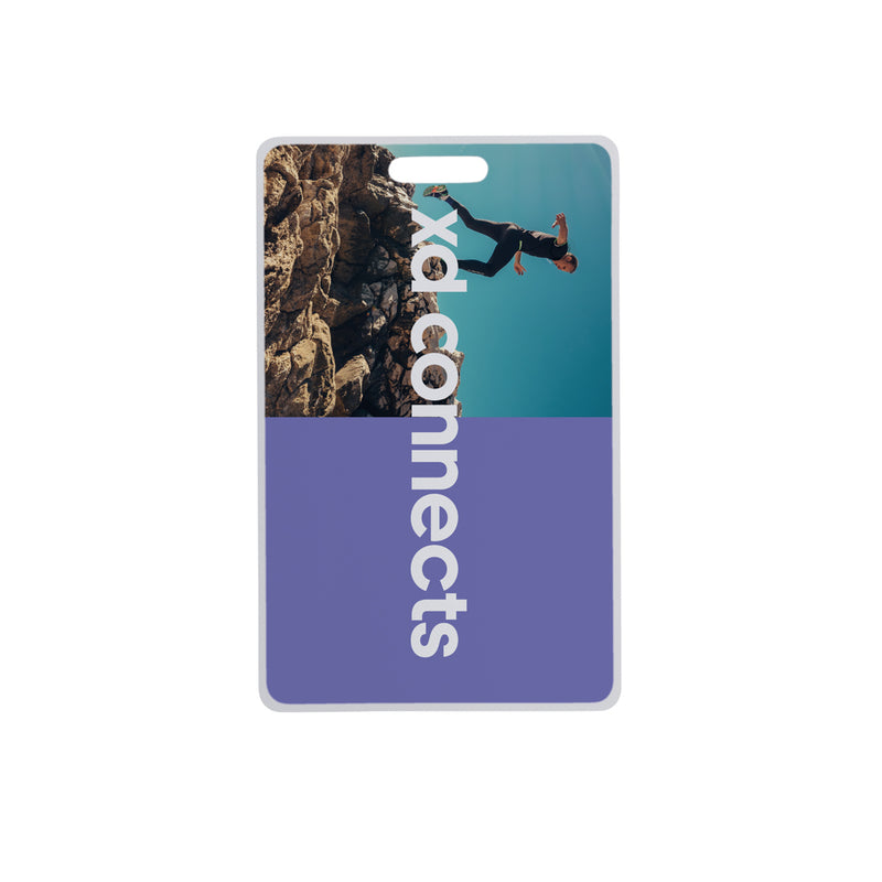 Load image into Gallery viewer, XD Collection Findit RCS ultra-thin rechargeable phone and tablet finder card with plastic design, shown on a white background.