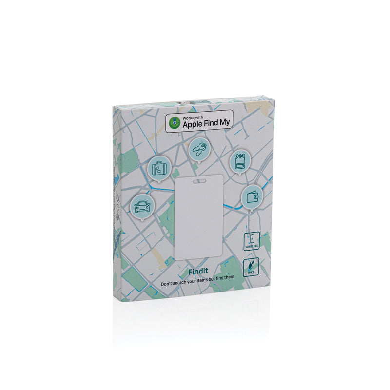 Load image into Gallery viewer, XD Collection Findit RCS ultra-thin rechargeable finder card for phones and tablets, shown lying flat on a white surface.
