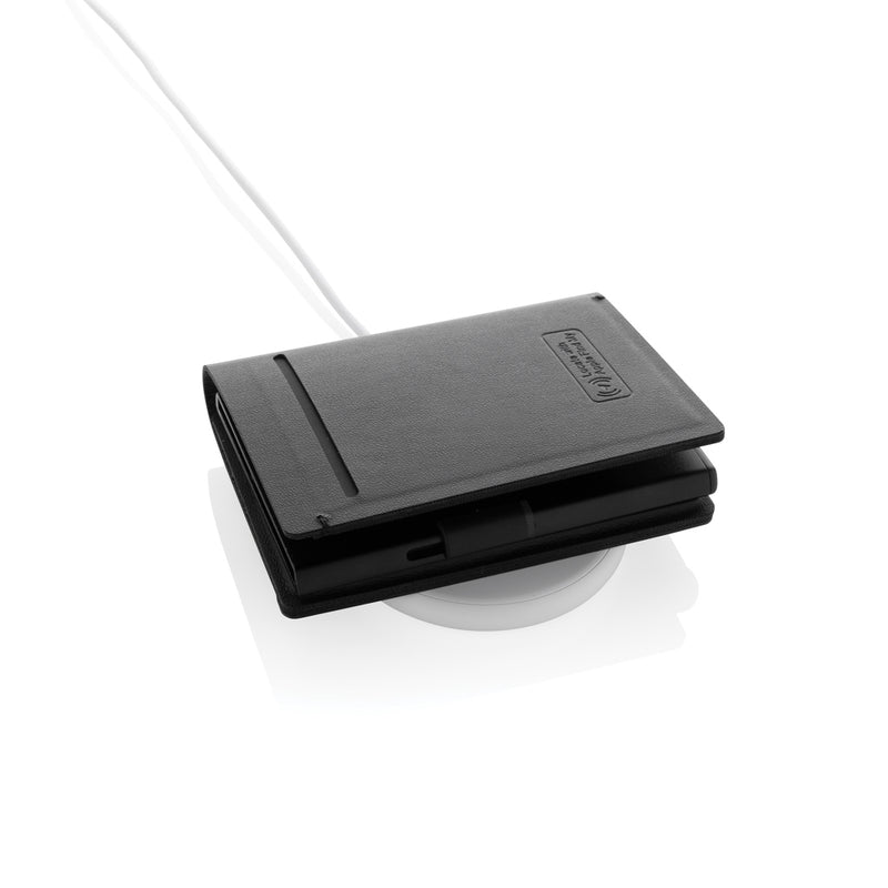 Load image into Gallery viewer, XD Collection Seekcard RCS polyester card wallet with worldwide locator, shown with phone and tablet accessories.