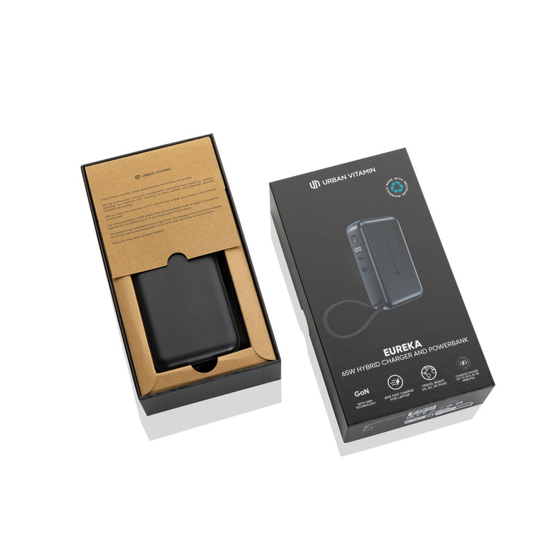 Load image into Gallery viewer, Urban Vitamin Eureka hybrid GANcharger 10000mah powerbank65W - Custom Wood Designs
