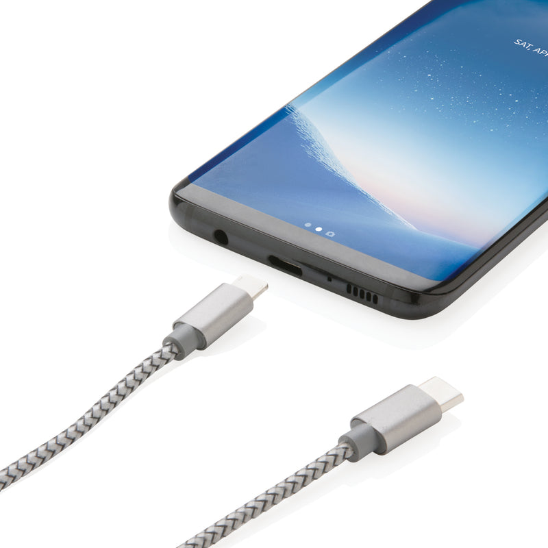 Load image into Gallery viewer, XD Collection 3-in-1 braided cable for phone and tablet accessories, showing durable braided design and multiple connectors.