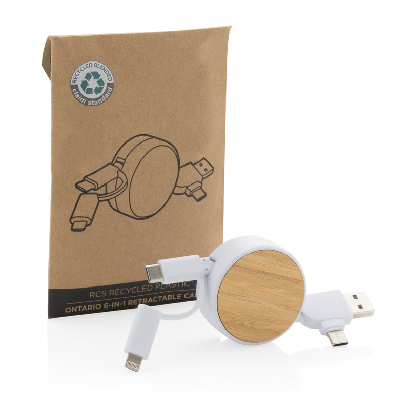 Load image into Gallery viewer, RCS recycled plastic Ontario 6-in-1 retractable cable - Custom Wood Designs