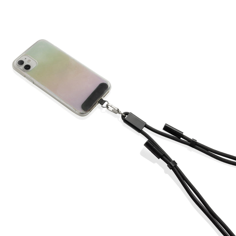 Load image into Gallery viewer, XD Collection LoopAmp RCS RPET adjustable phone cord with 60W cable for fast charging and versatile device connectivity.