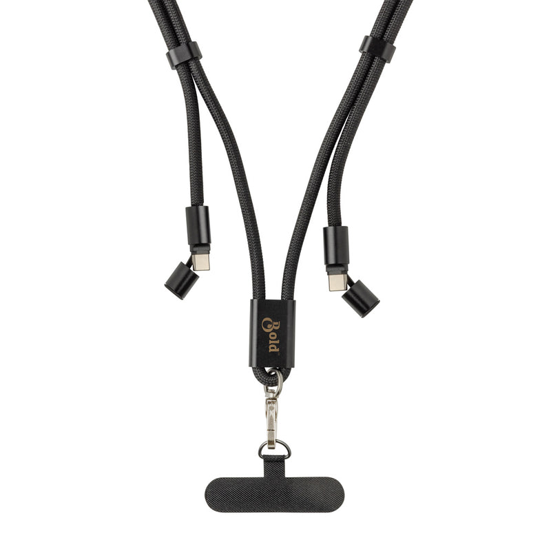 Load image into Gallery viewer, XD Collection LoopAmp RCS RPET adjustable phone and tablet charging cable with 60W power for fast device charging.