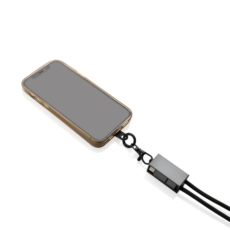 Load image into Gallery viewer, XD Xclusive Terra RCS recycled PET phone and tablet charging cable with 60W dual charge for fast device power.