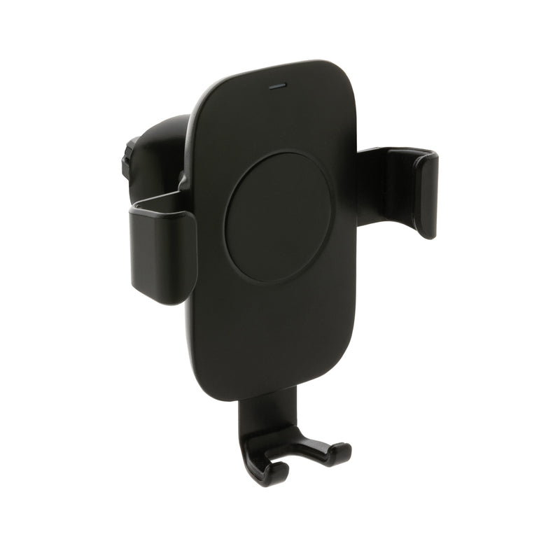 Load image into Gallery viewer, XD Collection RCS recycled plastic 10W wireless charging car holder for phones and tablets, mounted in a vehicle.