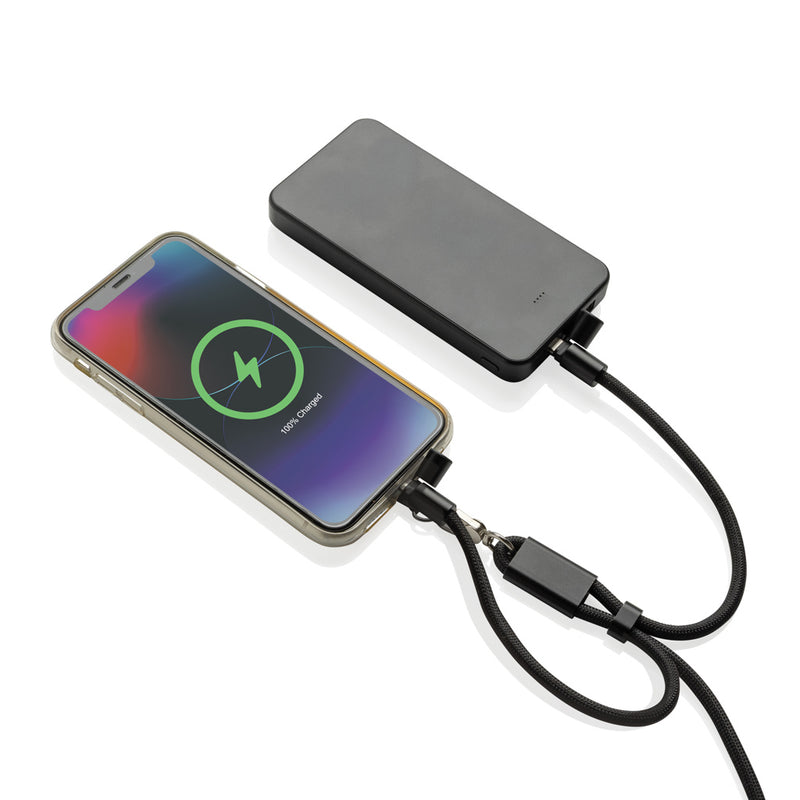 Load image into Gallery viewer, XD Collection phone wrist strap with 60W cable for fast charging, compatible with phones and tablets, shown with attachment and cable.