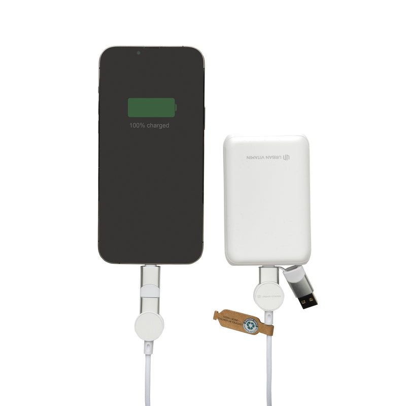Load image into Gallery viewer, Oakland RCS recycled plastic 6-in-1 fast charging 45W cable - Custom Wood Designs