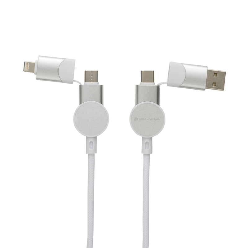 Load image into Gallery viewer, Oakland RCS recycled plastic 6-in-1 fast charging 45W cable - Custom Wood Designs