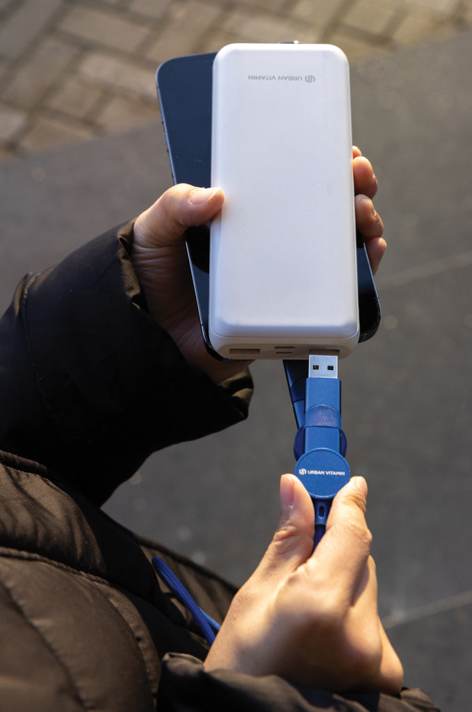 Load image into Gallery viewer, Oakland RCS recycled plastic 6-in-1 fast charging 45W cable - Custom Wood Designs