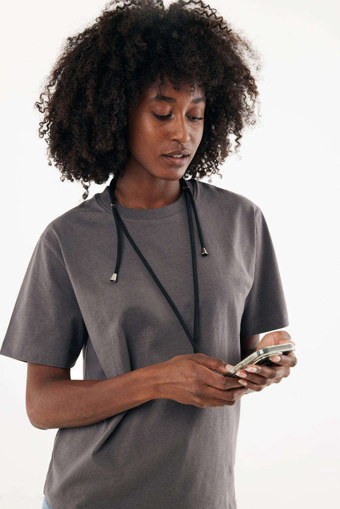 Load image into Gallery viewer, XD Collection CarryLoop RCS recycled PET adjustable phone holder lanyard with clip and strap for phones and tablets.