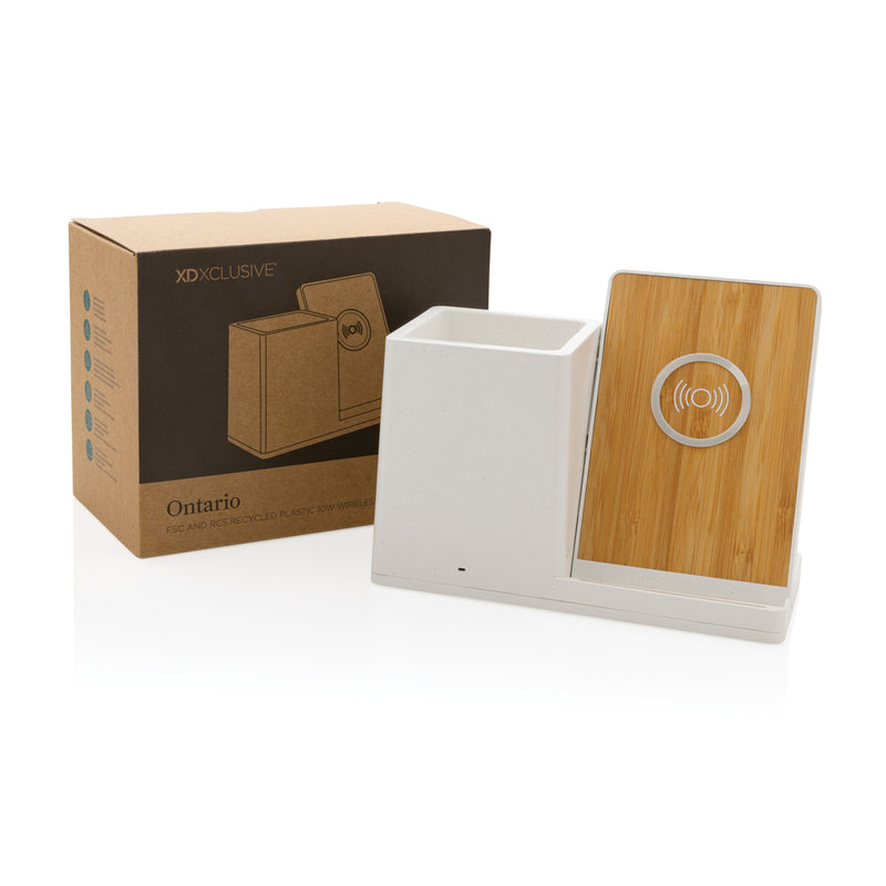 Load image into Gallery viewer, Ontario RCS recycled plastic 10W wireless charger - Custom Wood Designs