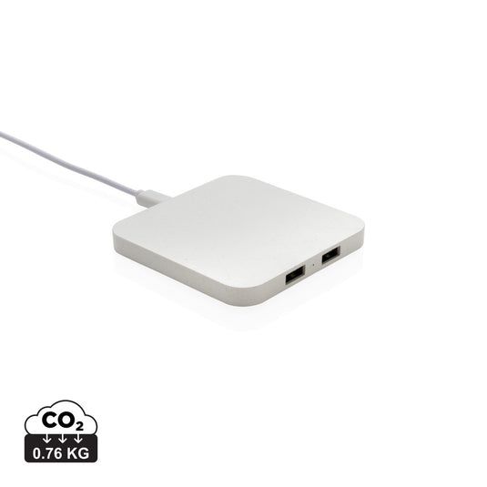 RCS recycled plastic 10W Wireless charger with USB Ports - Custom Wood Designs