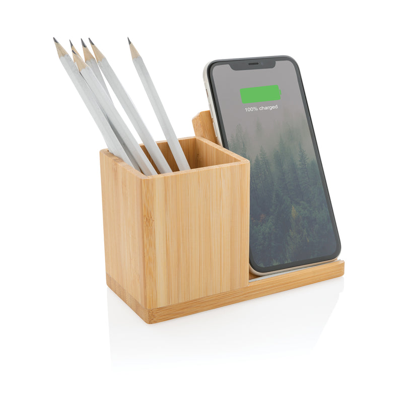 Load image into Gallery viewer, Calgary bamboo 10W wireless charger - Custom Wood Designs