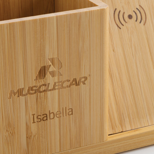 Calgary bamboo 10W wireless charger - Custom Wood Designs
