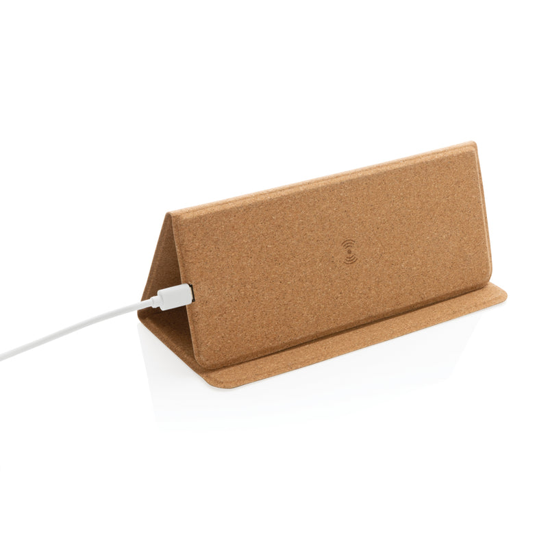 Load image into Gallery viewer, 10W wireless charging cork mousepad and stand - Custom Wood Designs