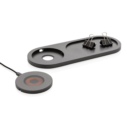 Encore 10W wireless charging valet tray - Custom Wood Designs