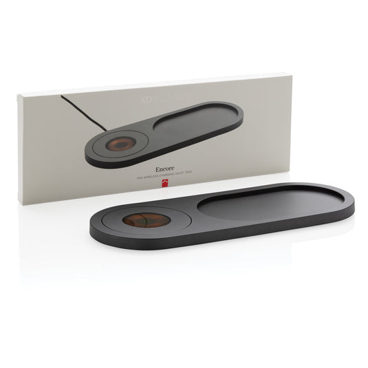 Encore 10W wireless charging valet tray - Custom Wood Designs