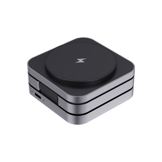 Terra RCS recycled aluminum foldable 3 in 1 15W charger - Custom Wood Designs
