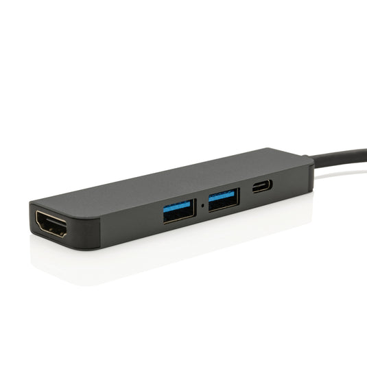 Terra RCS recycled aluminum hub with HDMI input - Custom Wood Designs