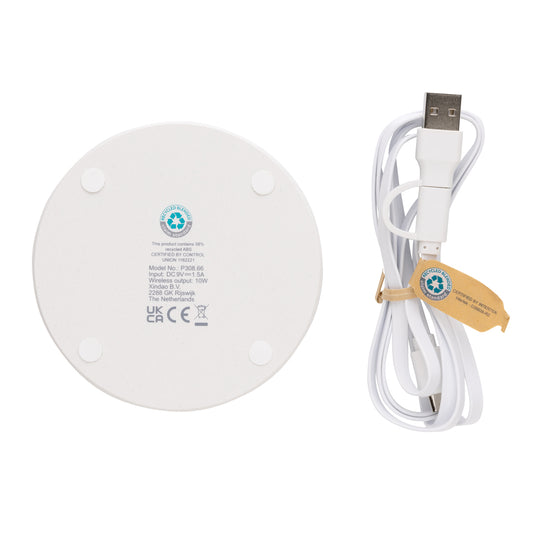 RCS standard recycled plastic 10W wireless charger - Custom Wood Designs