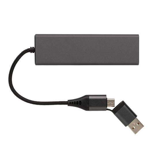 Terra RCS recycled aluminium hub with 3 USB ports - Custom Wood Designs