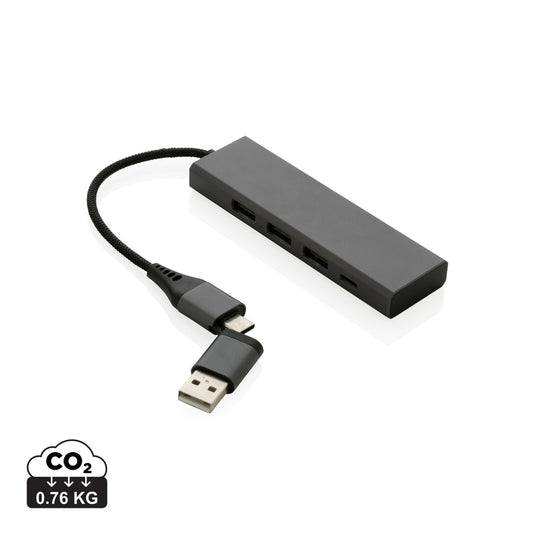 Terra RCS recycled aluminium hub with 3 USB ports - Custom Wood Designs