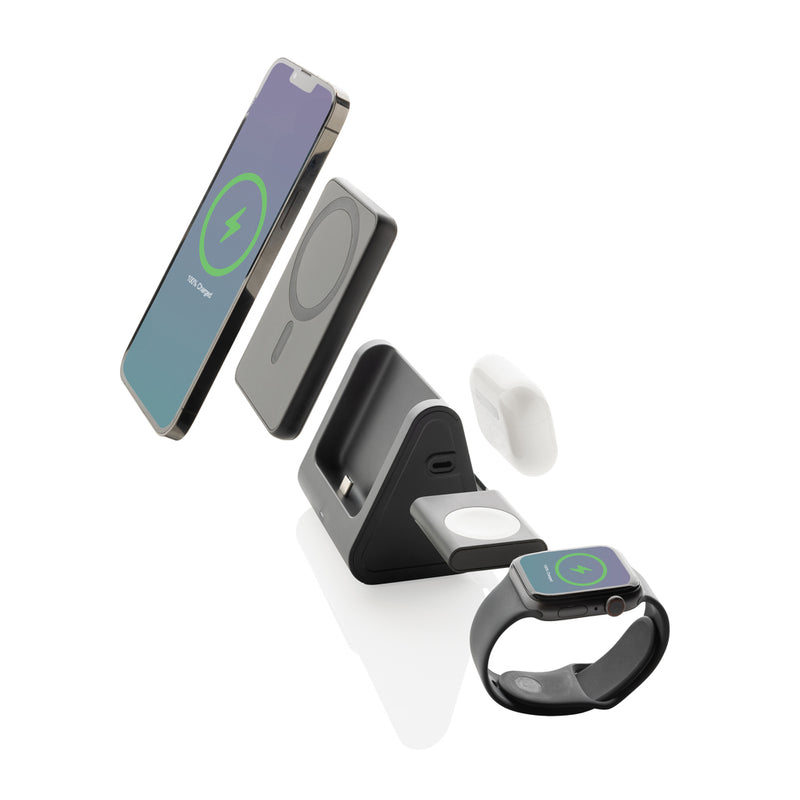 Load image into Gallery viewer, Powerbase RCS recycled plastic 3 in 1 charger with powerbank - Custom Wood Designs