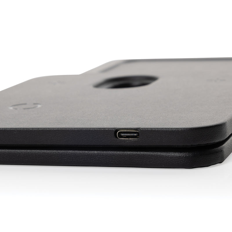 Load image into Gallery viewer, Swiss Peak 3 in 1 RCS recycled PU wireless charger desk tray - Custom Wood Designs