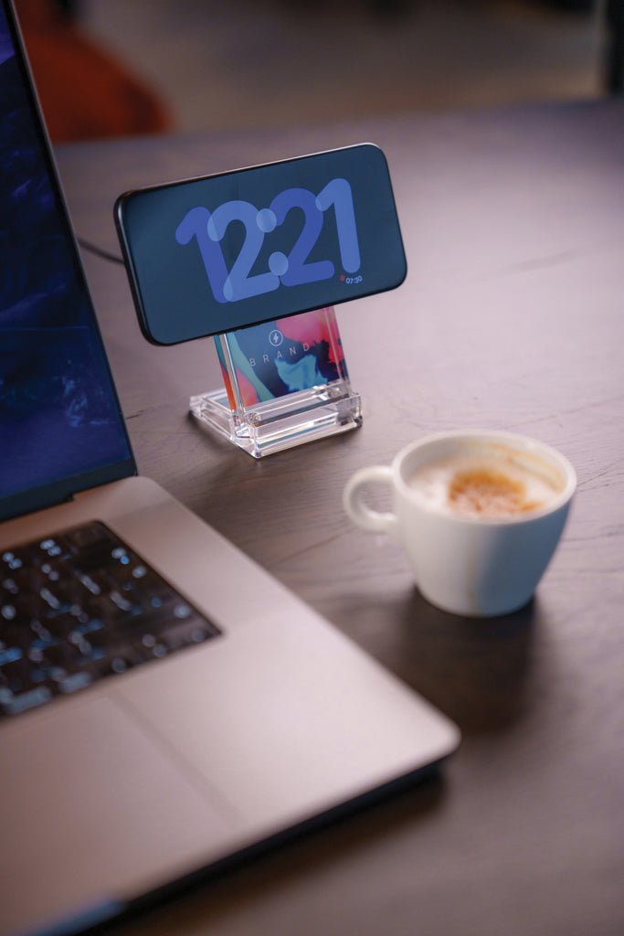 Load image into Gallery viewer, Magcharge 15W magnetic wireless charging stand - Custom Wood Designs