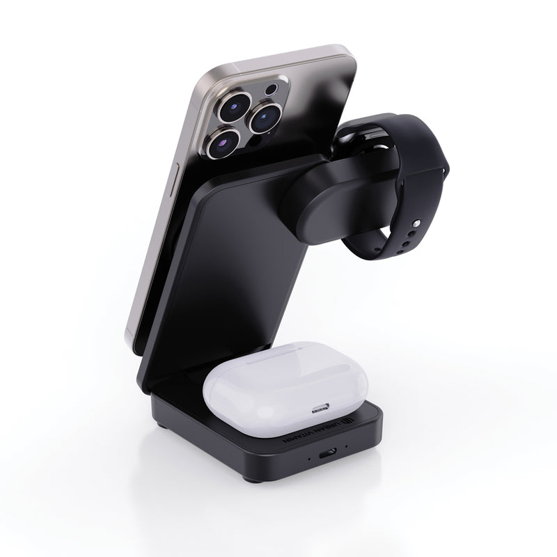 Load image into Gallery viewer, Urban Vitamin Arcadia RCS rplastic 15W 3in1 magnetic charger - Custom Wood Designs Urban Vitamin Arcadia RCS rplastic 15W 3in1 magnetic charger