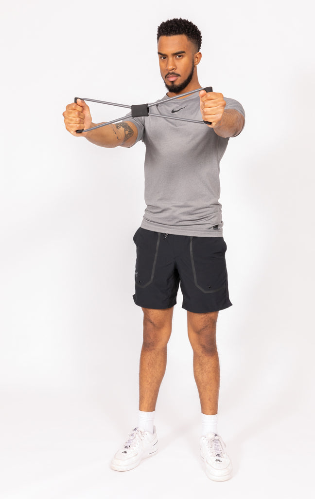 Load image into Gallery viewer, XD Collection Fitness 8-shape exercise band in pouch, ideal for strength training and resistance workouts.