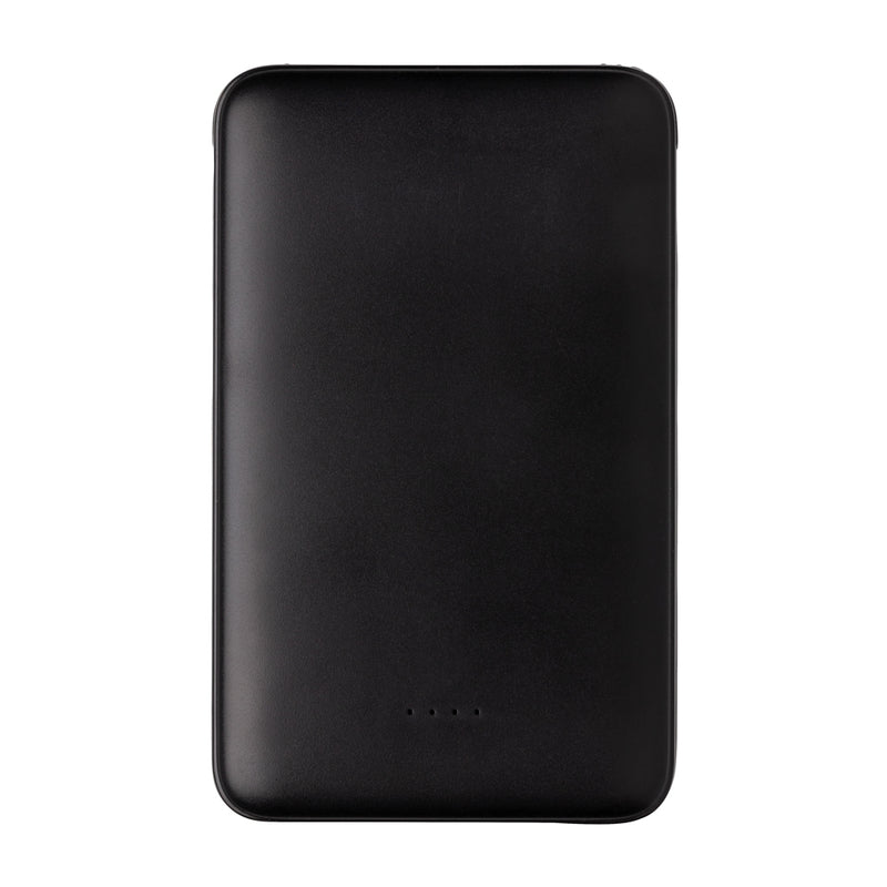 Load image into Gallery viewer, XD Collection 5,000 mAh pocket powerbank with built-in cables, compact phone and tablet charging accessory.