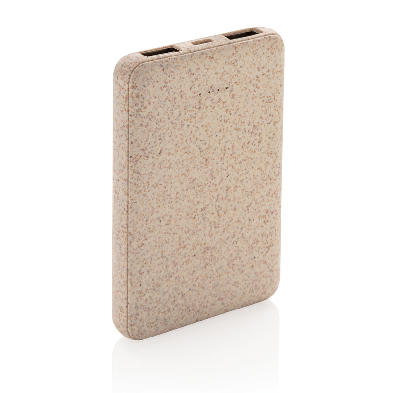Load image into Gallery viewer, Wheat Straw 5.000 mAh Pocket Powerbank - Custom Wood Designs