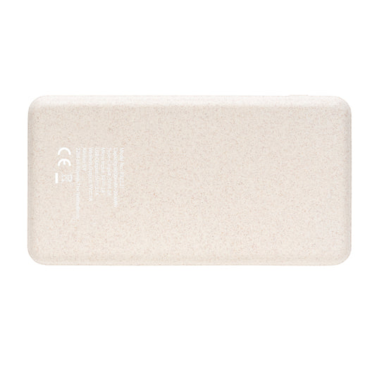 Cork and Wheat Straw 8.000 mAh 5W wireless powerbank - Custom Wood Designs