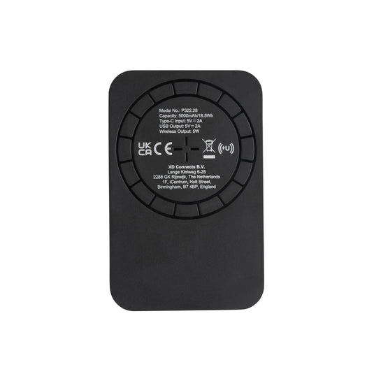 Magnetic 5.000 mAh 5W wireless powerbank - Custom Wood Designs