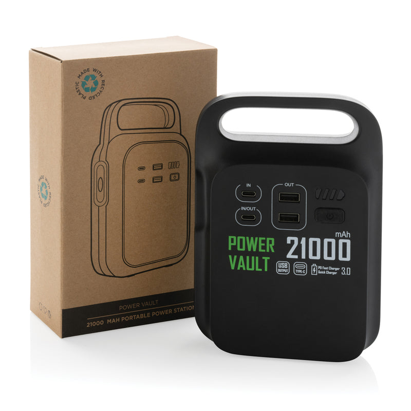 Load image into Gallery viewer, Power Vault RCS rplastic 21000 mAh portable power station - Custom Wood Designs