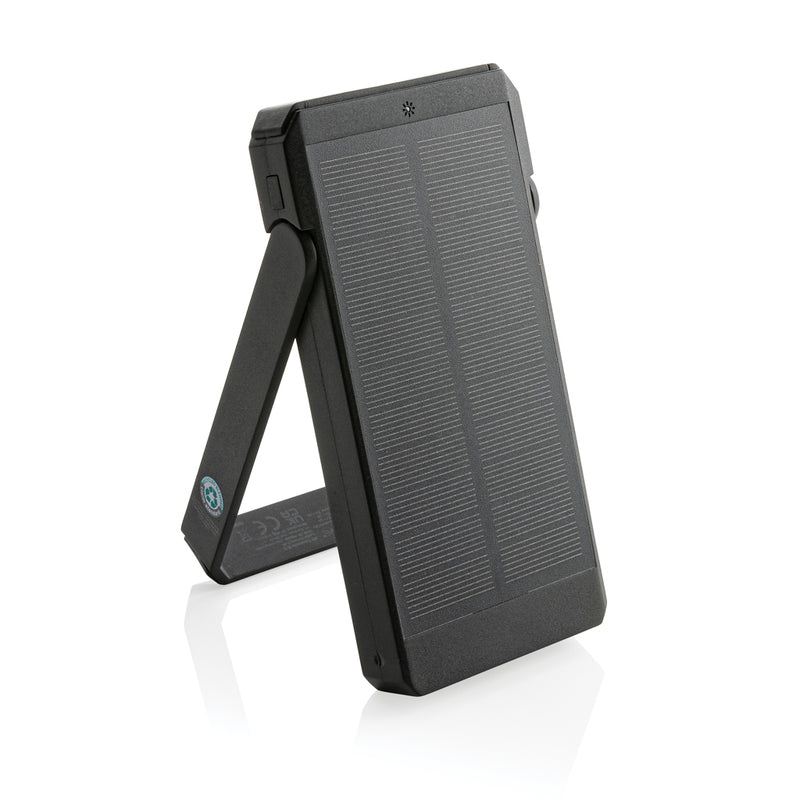 Load image into Gallery viewer, Skywave RCS recycled plastic solar powerbank 10000mAh from XD Xclusive, showing the portable solar-powered phone and tablet charger.