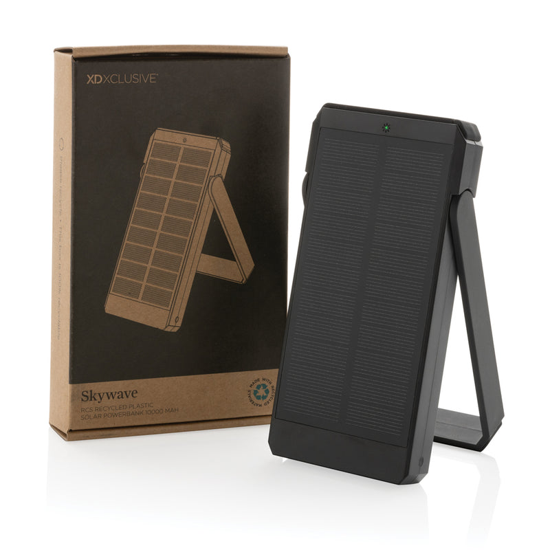 Load image into Gallery viewer, Skywave RCS recycled plastic solar powerbank by XD Xclusive with 10,000mAh capacity, suited for phones and tablets.